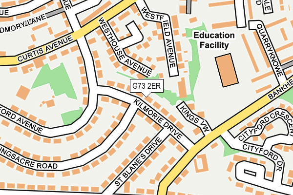 G73 2ER map - OS OpenMap – Local (Ordnance Survey)