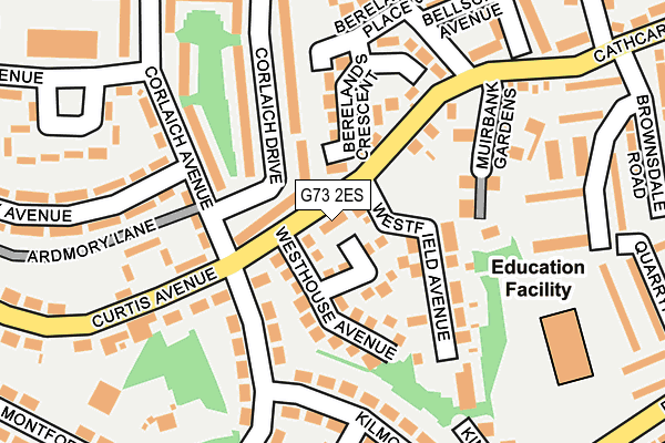 G73 2ES map - OS OpenMap – Local (Ordnance Survey)