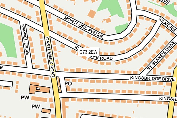 G73 2EW map - OS OpenMap – Local (Ordnance Survey)