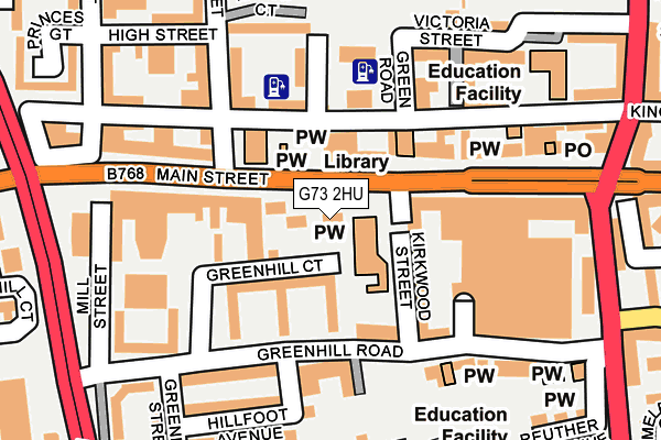 G73 2HU map - OS OpenMap – Local (Ordnance Survey)
