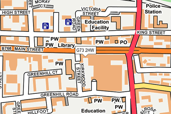 G73 2HW map - OS OpenMap – Local (Ordnance Survey)