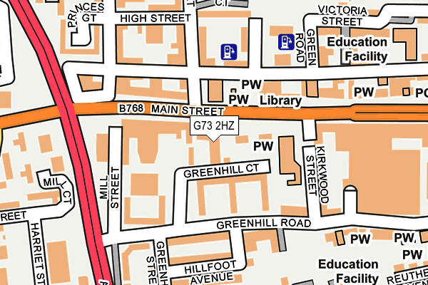 G73 2HZ map - OS OpenMap – Local (Ordnance Survey)
