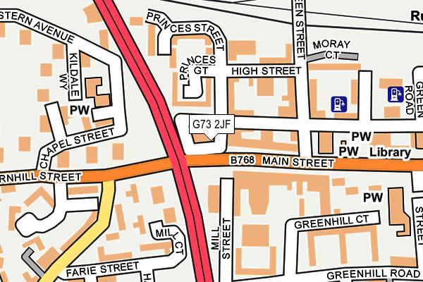 G73 2JF map - OS OpenMap – Local (Ordnance Survey)