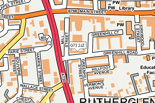 G73 2JZ map - OS OpenMap – Local (Ordnance Survey)