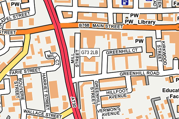 G73 2LB map - OS OpenMap – Local (Ordnance Survey)