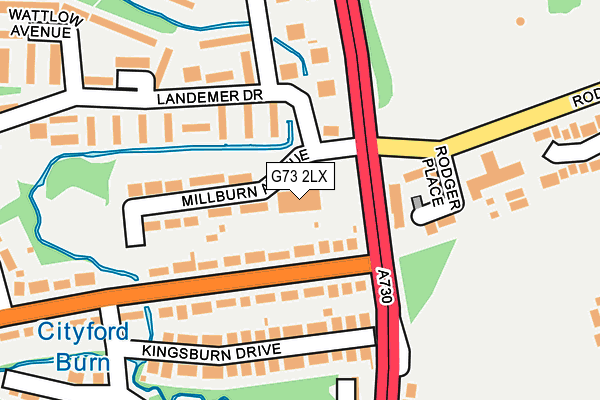G73 2LX map - OS OpenMap – Local (Ordnance Survey)