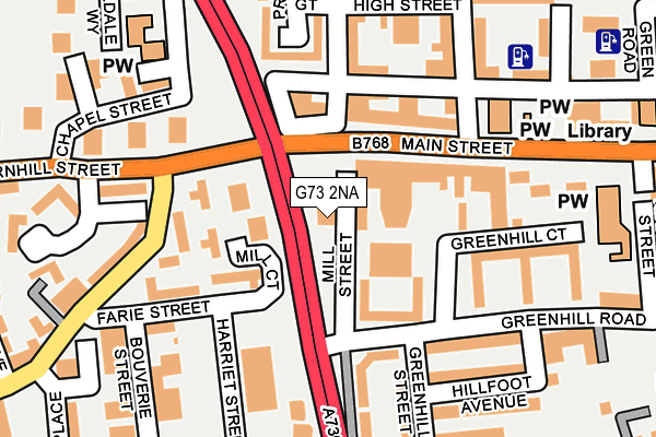 G73 2NA map - OS OpenMap – Local (Ordnance Survey)