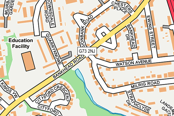 G73 2NJ map - OS OpenMap – Local (Ordnance Survey)