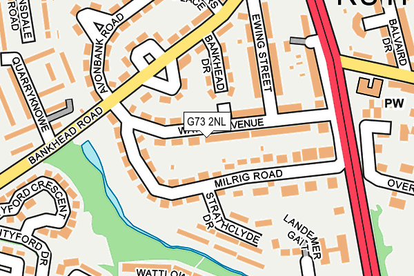 G73 2NL map - OS OpenMap – Local (Ordnance Survey)