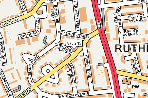 G73 2NS map - OS OpenMap – Local (Ordnance Survey)