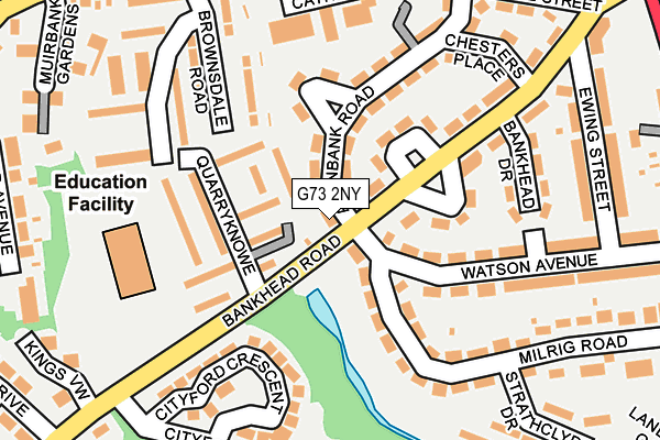 G73 2NY map - OS OpenMap – Local (Ordnance Survey)
