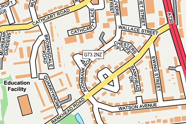 G73 2NZ map - OS OpenMap – Local (Ordnance Survey)