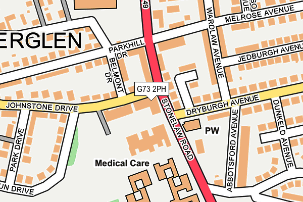 G73 2PH map - OS OpenMap – Local (Ordnance Survey)