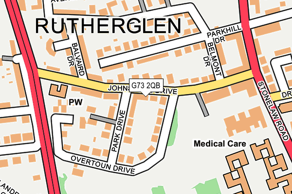 G73 2QB map - OS OpenMap – Local (Ordnance Survey)