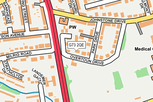 G73 2QE map - OS OpenMap – Local (Ordnance Survey)