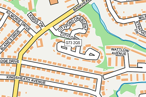 G73 2QS map - OS OpenMap – Local (Ordnance Survey)