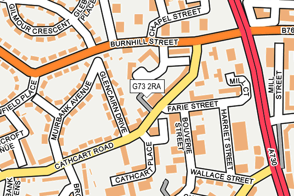 G73 2RA map - OS OpenMap – Local (Ordnance Survey)