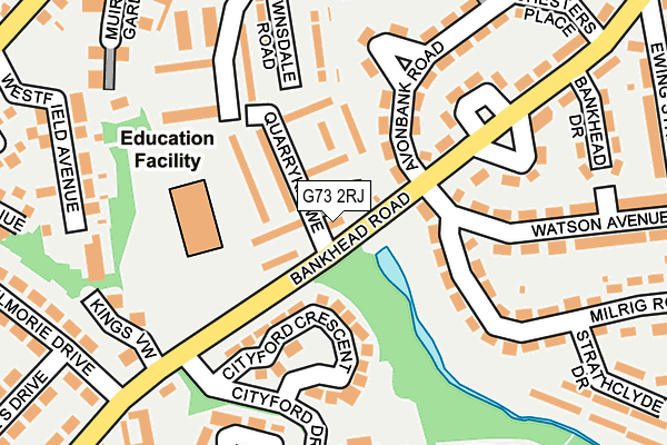 G73 2RJ map - OS OpenMap – Local (Ordnance Survey)