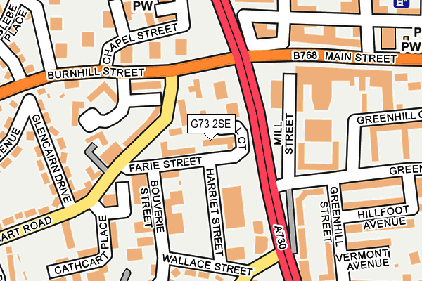 G73 2SE map - OS OpenMap – Local (Ordnance Survey)