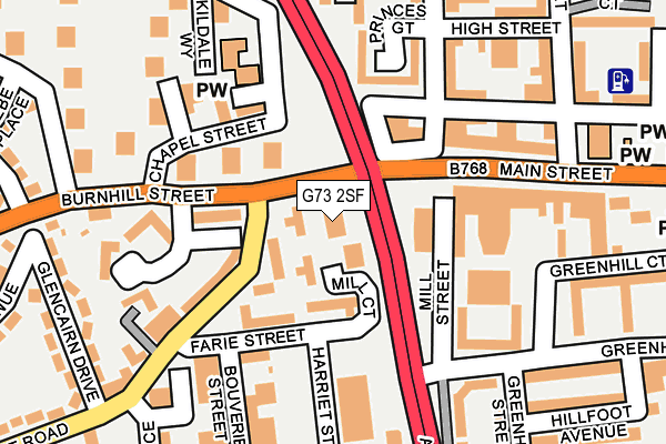 G73 2SF map - OS OpenMap – Local (Ordnance Survey)