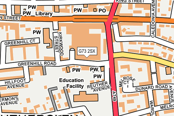 G73 2SX map - OS OpenMap – Local (Ordnance Survey)