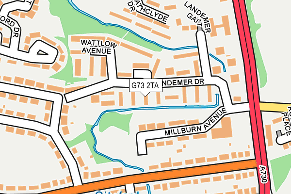 G73 2TA map - OS OpenMap – Local (Ordnance Survey)