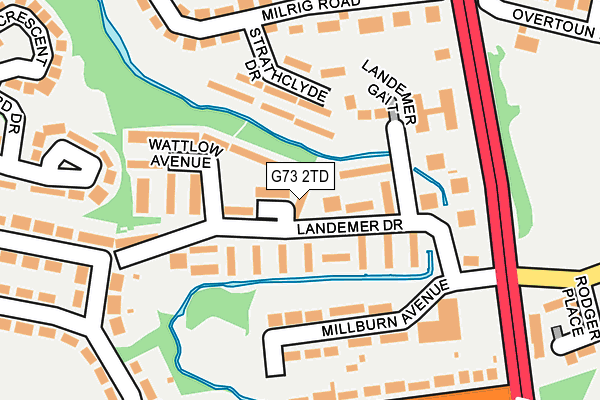 G73 2TD map - OS OpenMap – Local (Ordnance Survey)