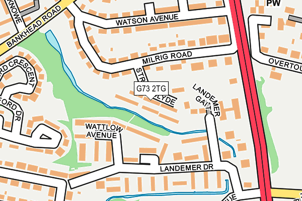 G73 2TG map - OS OpenMap – Local (Ordnance Survey)