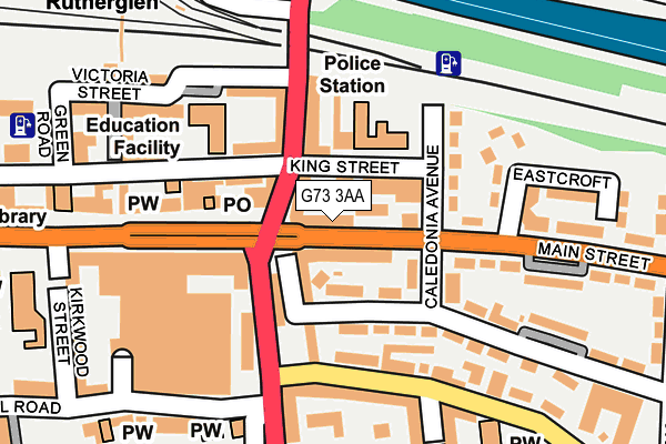 G73 3AA map - OS OpenMap – Local (Ordnance Survey)