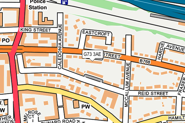 G73 3AE map - OS OpenMap – Local (Ordnance Survey)