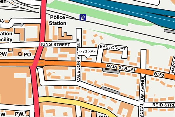 G73 3AF map - OS OpenMap – Local (Ordnance Survey)