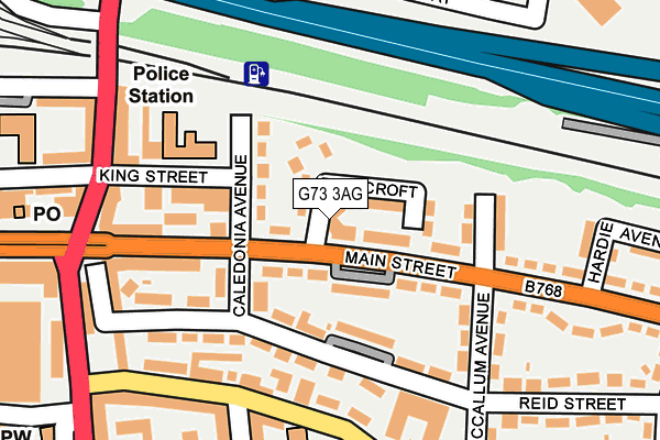 G73 3AG map - OS OpenMap – Local (Ordnance Survey)