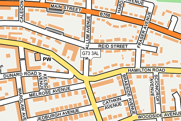 G73 3AL map - OS OpenMap – Local (Ordnance Survey)