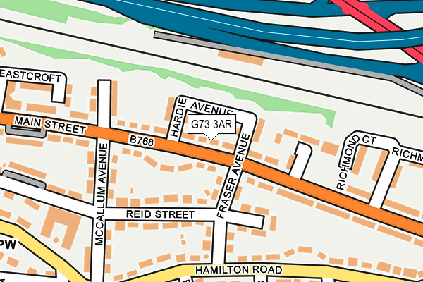 G73 3AR map - OS OpenMap – Local (Ordnance Survey)