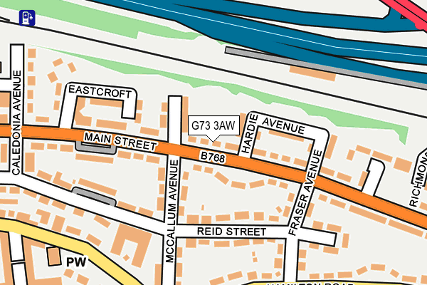 G73 3AW map - OS OpenMap – Local (Ordnance Survey)