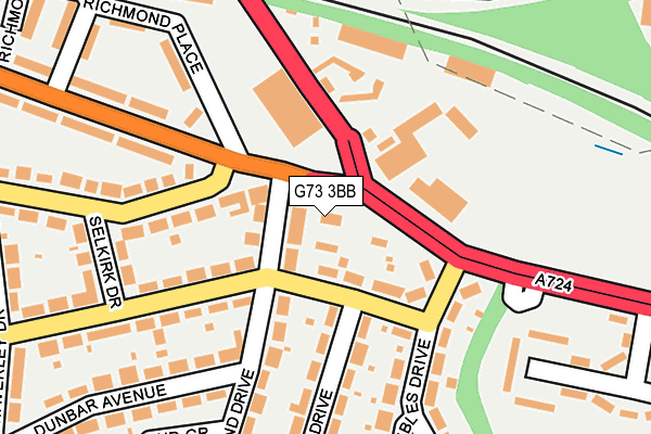 G73 3BB map - OS OpenMap – Local (Ordnance Survey)