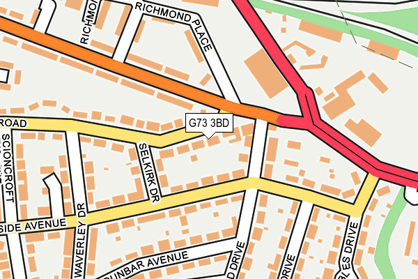 G73 3BD map - OS OpenMap – Local (Ordnance Survey)