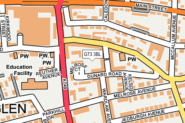 G73 3BL map - OS OpenMap – Local (Ordnance Survey)