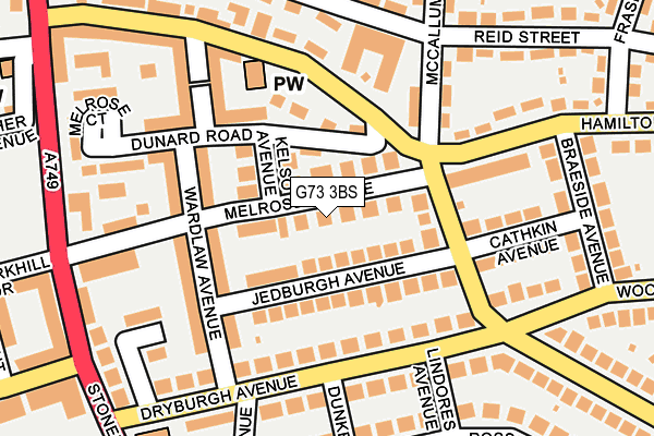 G73 3BS map - OS OpenMap – Local (Ordnance Survey)