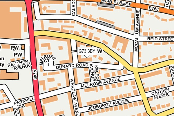 G73 3BY map - OS OpenMap – Local (Ordnance Survey)