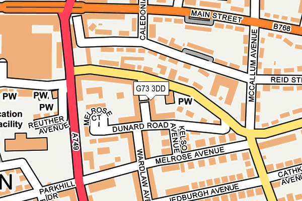 G73 3DD map - OS OpenMap – Local (Ordnance Survey)