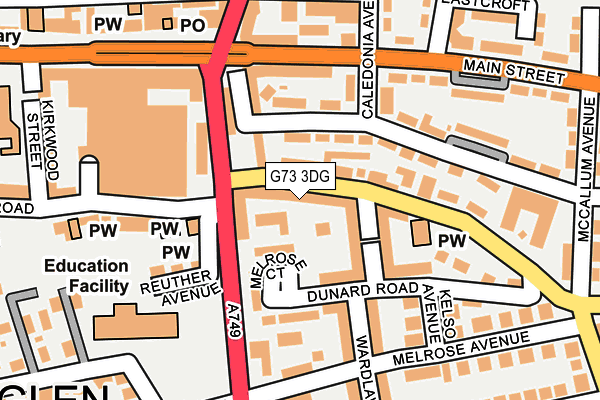 G73 3DG map - OS OpenMap – Local (Ordnance Survey)