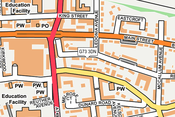 G73 3DN map - OS OpenMap – Local (Ordnance Survey)
