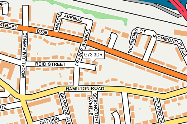 G73 3DR map - OS OpenMap – Local (Ordnance Survey)