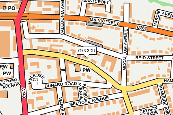 G73 3DU map - OS OpenMap – Local (Ordnance Survey)