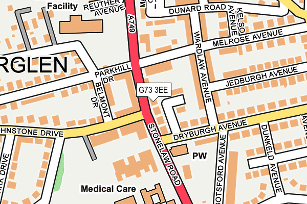 G73 3EE map - OS OpenMap – Local (Ordnance Survey)