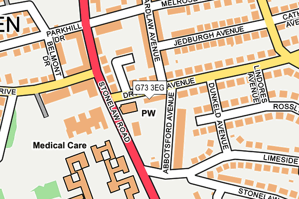 G73 3EG map - OS OpenMap – Local (Ordnance Survey)