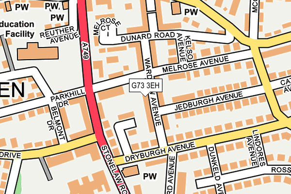 G73 3EH map - OS OpenMap – Local (Ordnance Survey)