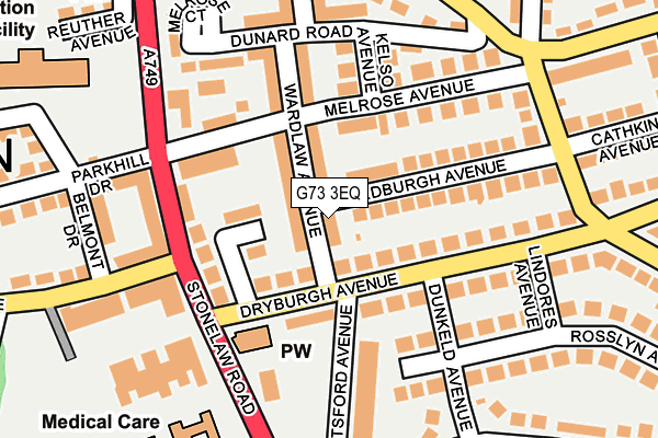 G73 3EQ map - OS OpenMap – Local (Ordnance Survey)