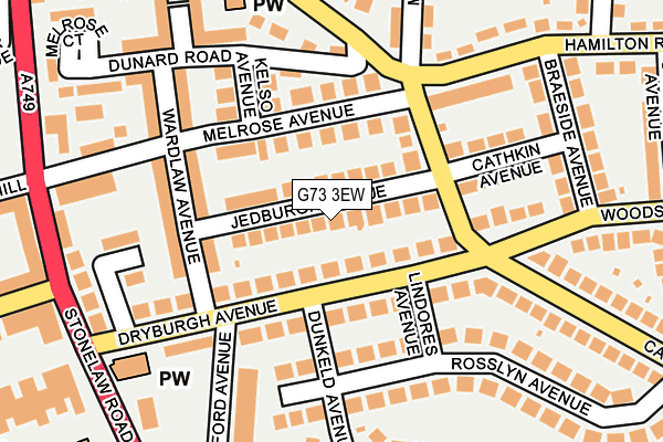 G73 3EW map - OS OpenMap – Local (Ordnance Survey)